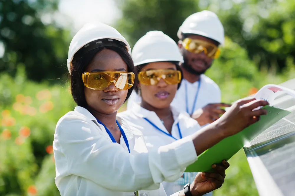 Solar energy installation in Africa representing sustainable environmental practices
